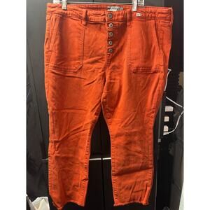 Torrid Size 16S Orange Cropped Jeans